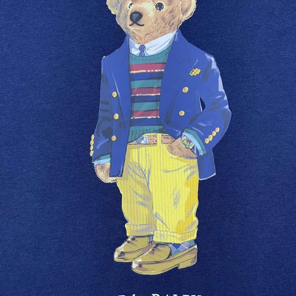 Polo Ralph Lauren Polo Bear Fleece Hoodie Navy 1XB 2XB Big & Tall - Picture 4 of 9